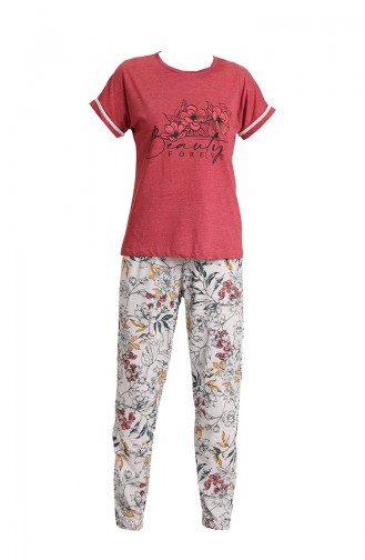 Pijama Takımı 5786-01 Bordo