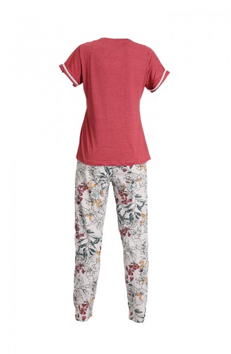 Pijama Takımı 5786-01 Bordo