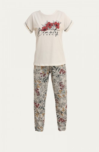 Naturfarbe Pyjama 5786-04