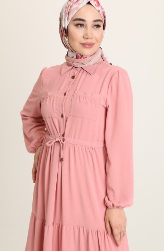 Robe Hijab Rose Pâle 5720-03