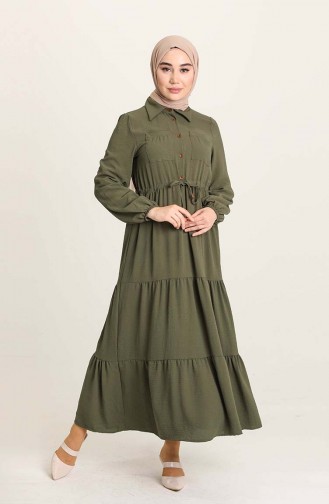 Khaki Hijab Kleider 5720-05