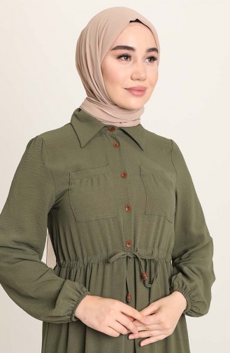 Khaki Hijab Dress 5720-05