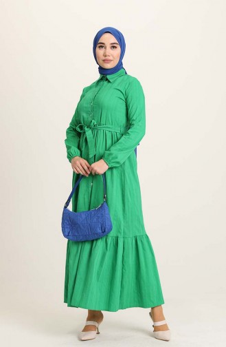 Grün Hijab Kleider 100190.yeşil