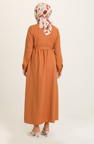 Tan Hijab Dress 2696-02