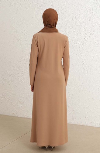 Tofisa Düz Elbise 2789-02 Vizon