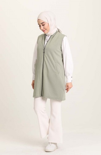 Gilet Sans Manches Vert noisette 5063-01