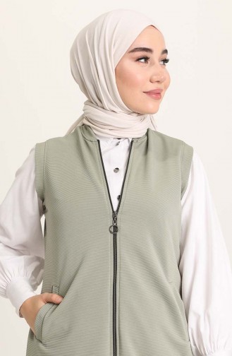 Gilet Sans Manches Vert noisette 5063-01