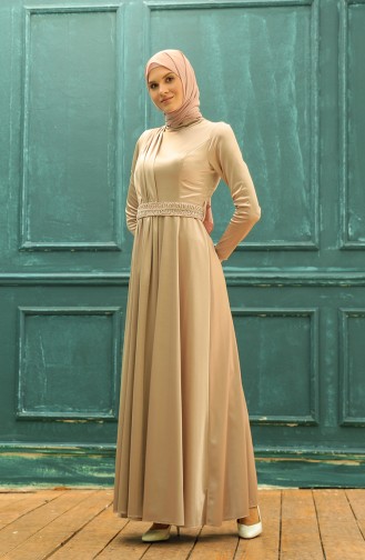 Habillé Hijab Beige 4952-01