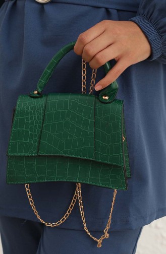 Smaragdgrün Schultertasche 0103-01