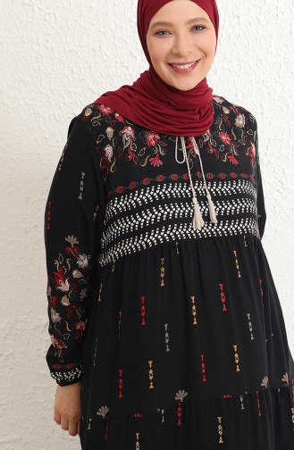Black Hijab Dress 5077A-01