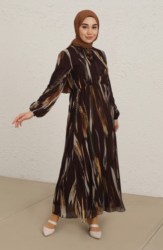 Brown İslamitische Jurk 6051-01