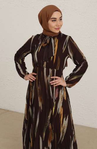 Brown İslamitische Jurk 6051-01