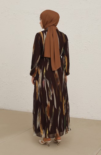 Brown İslamitische Jurk 6051-01