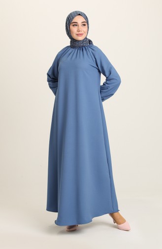 Indigo Hijab Dress 3377-03