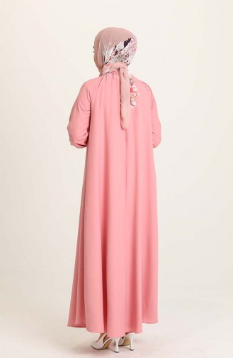 Robe Hijab Rose Pâle 3377-04