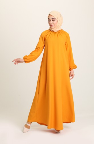 Yellow Hijab Dress 3377-05