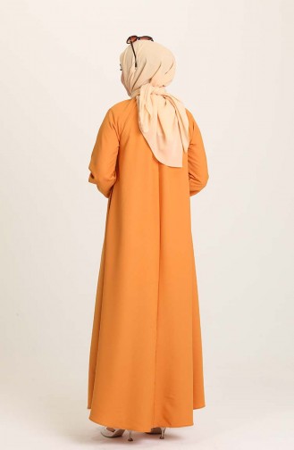 Senf Hijab Kleider 3377-07