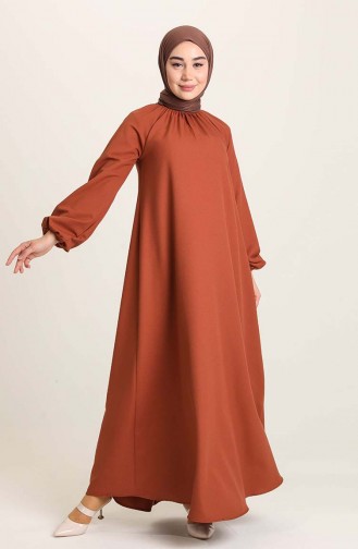 Tan Hijab Dress 3377-08