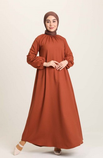 Tan Hijab Dress 3377-08