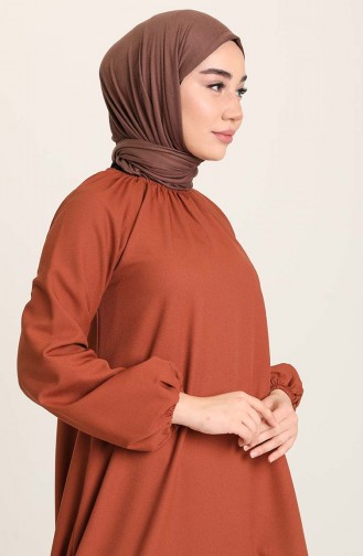 Tan Hijab Dress 3377-08