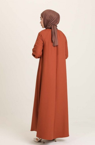 Tan Hijab Dress 3377-08