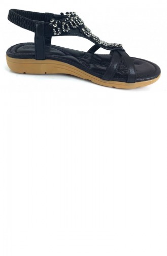 Black Summer Sandals 12191