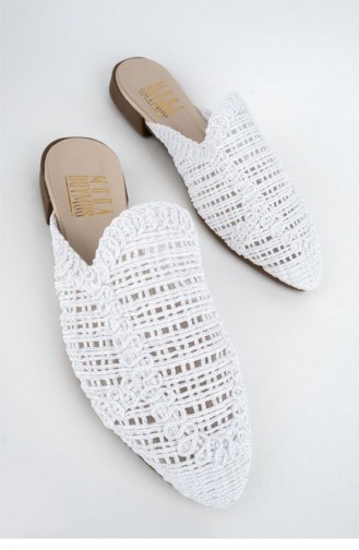  Summer Slippers 3571.Beyaz