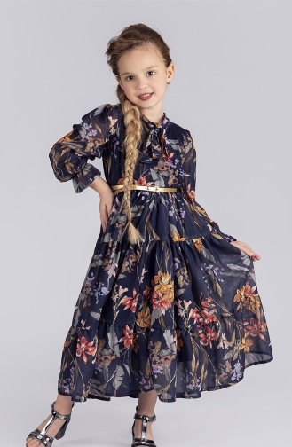 Robe Enfant Bleu Marine 101C-01