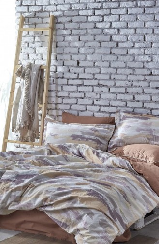Ecocotton Evita Çift Kişilik Nevresim Takımı 100 Pamuk Ütü İstemeyen Baskılı 200X220 Cm Baskılı