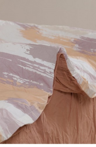 Ecocotton Evita Çift Kişilik Nevresim Takımı 100 Pamuk Ütü İstemeyen Baskılı 200X220 Cm Baskılı