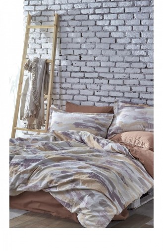 Ecocotton Evita Çift Kişilik Nevresim Takımı 100 Pamuk Ütü İstemeyen Baskılı 200X220 Cm Baskılı
