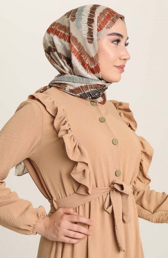 Milchkaffee Hijab Kleider 1003-06