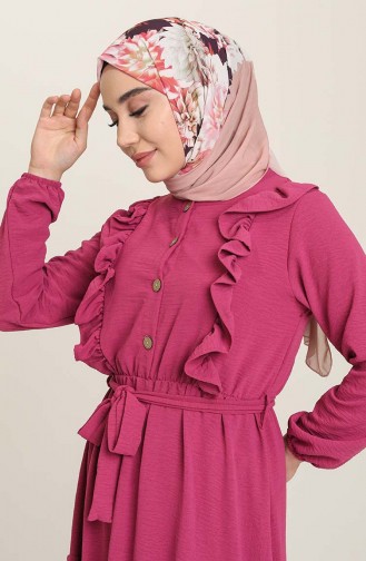 Fuchsia Hijab Dress 1003-07