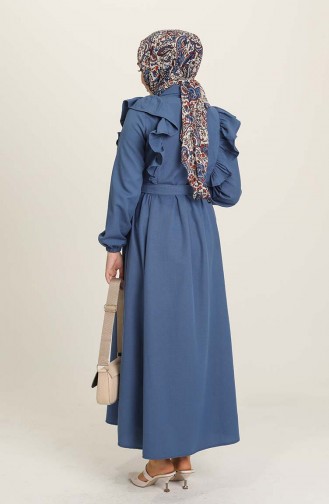 Robe Hijab Pétrole 3127-05