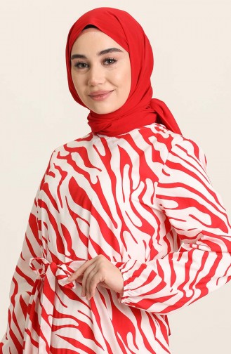 Robe Hijab Rouge 15037-04