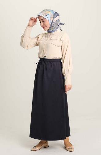 Dark Navy Blue Skirt 102022156ETK-01