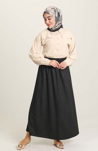 Dark Beige Skirt 102022179ETK-01