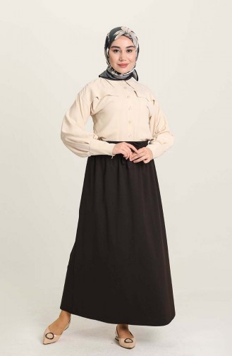 Brown Skirt 102022185ETK-01