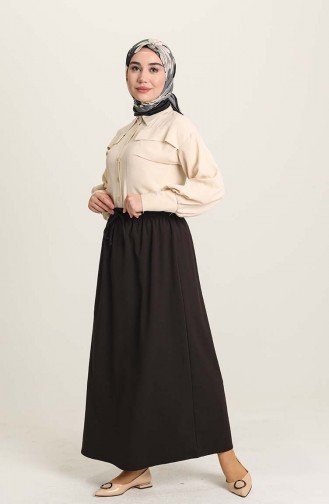 Brown Skirt 102022185ETK-01