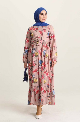 Robe Hijab Rouge 3802H-01