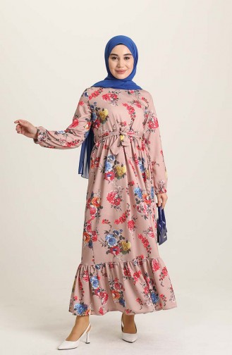 Robe Hijab Rouge 3802H-01