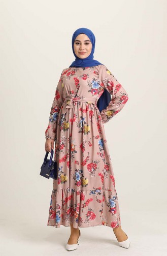 Robe Hijab Rouge 3802H-01