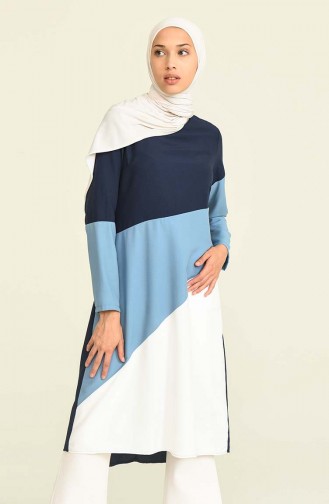 Navy Blue Tuniek 6447-02