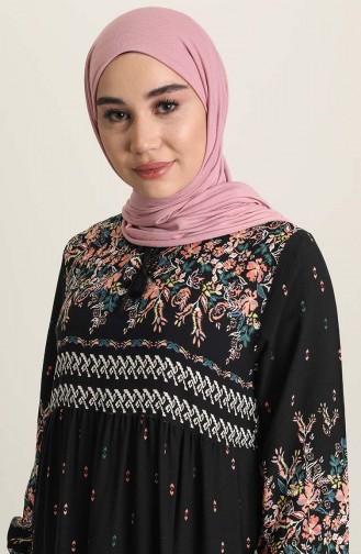 Black Hijab Dress 5073-09