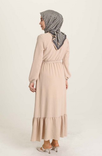 فستان بني مائل للرمادي 1004-09
