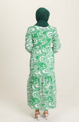 Green Hijab Dress 6012-02