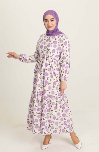 Lila Hijab Kleider 6013-01