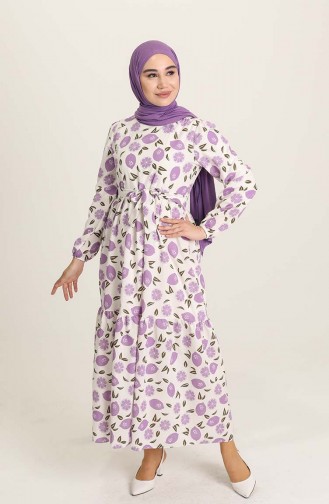 Lila Hijab Kleider 6013-01