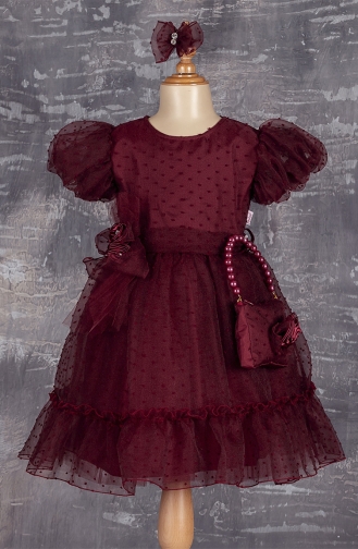 Robe Enfant Bordeaux 2301BK-03