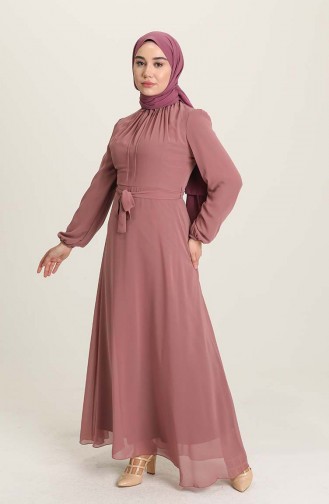 Beige-Rose Hijab-Abendkleider 5674-10